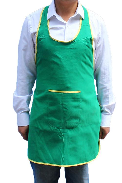 红咖啡紫绿黄工厂促销宣传广告围裙餐饮服务员工作围腰定制logo